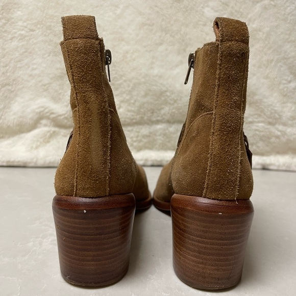 All Saints Tan Suede Jason Boots - Picture 2 of 12